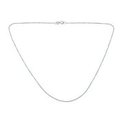 Bling Jewelry Womens 0.75MM Thin 14K Gold Cuban Curb Chain Necklace Rose White Yellow Made in Italy