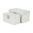 thumbnail image 6 of Contemporary Home Living Set of 2 White Rectangular Shagreen Storage Boxes 12", 6 of 8