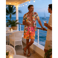 thumbnail image 6 of Justay Story Mens Swim Trunks 9" with 2 in 1 Compression Breathable Liner Zipper Pockets Quick Dry Swim Bathing Suit Summer Beach Hawaiian Shorts, Size S-2XL, 6 of 6
