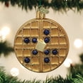 thumbnail image 4 of Waffle with Blueberries and Butter Christmas Holiday Ornament Glass, 4 of 4