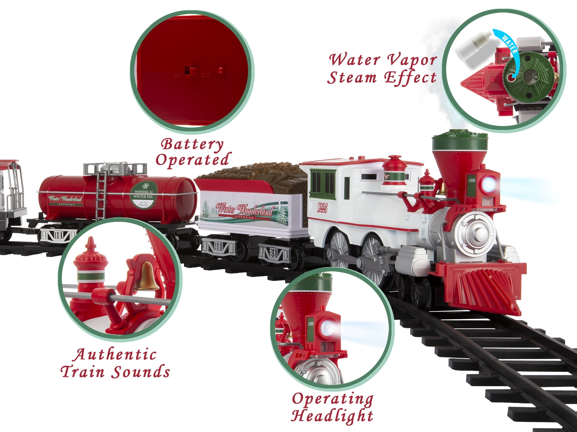 Lionel Winter Wonderland Battery Operated Train Set with Remote for Ages 4 and Up