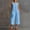 Light Blue, variant on Women's Cotton‑Linen Sleeveless Button‑Front Jumpsuit Crew Neck Solid‑Color Utility Loose Cropped One‑Piece Pants with Multi‑Pockets Light Blue XL(XL)