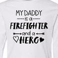 thumbnail image 4 of Inktastic My Daddy is a Firefighter and a Hero Long Sleeve Youth T-Shirt, 4 of 5