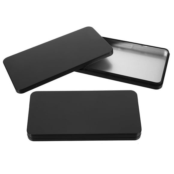 2pcs Small Metal Boxes Metal Boxes with Lids Portable Metal Boxes Balm Storage Boxes