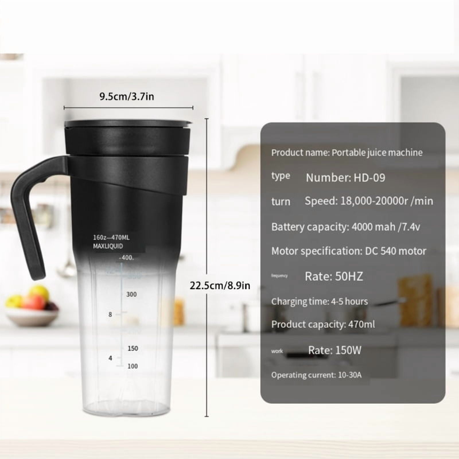 Portable Rechargeable Personal Blender for Shakes Smoothie 16Oz Mini Juicer Cup