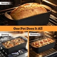 thumbnail image 5 of Hawsaiy 3.2 QT Cast Iron Bread Baking Dutch Oven with Lid & Accessories Set, Rectangular Non-Stick Bread Pan with Handles, Suitable for All Stoves, Baking Stewing Roasting, 5 of 8