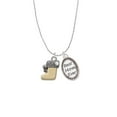thumbnail image 2 of Delight Jewelry Two-tone 3-D Stocking with Clear Crystal Best Mom Ever Charm Necklace, 2 of 4