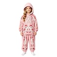 thumbnail image 3 of HAYIMI Boys Girls Halloween Skeleton Printed 2 Piece Outfit Set, Long Sleeve Hooded Sweatshirt with Graphic Joggers Pants, Kids Holiday Loungewear Tracksuit Clothes Sets, 3 of 5