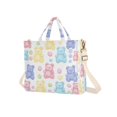 thumbnail image 7 of FORMRS Womens Corduroy Tote Bag Crossbody Shoulder Handbag with Pocket, Colorful Gummy Bears Pattern, 7 of 7