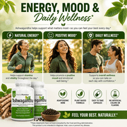 Ashwagandha Organic 1300mg Extra Strength Two Bottle Pack 120 Capsules Free Bottle