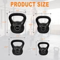 thumbnail image 5 of BalanceFrom Kettlebell Sets, 5, 10, 15, 20 lb Strength Training Home Gym Weights, Black, 5 of 8