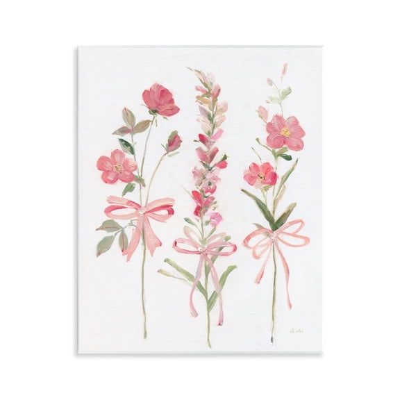Stupell Industries Pastel Pink Floral Sprigs Floral Painting Unframed Art Print Wall Art, 11 x 14