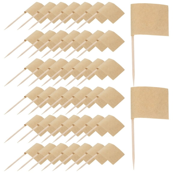 Troglfold Food Flag Food Flag Toothpick Flags Cheese Markers Cupcake Toppers (100pcs),2.56"X1.38"X0.08"