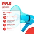 thumbnail image 2 of PYLE PMP66WLT - Waterproof Megaphone - Water Resistant PA Bullhorn Speaker with Siren Alarm and Built-in LED Light, 2 of 9