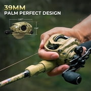 KastKing Baitcaster Fishing Rod and Reel Combo,Cast: Left Reel , 6'0- M Rod(2pcs+ Extra Tip),KastFlex IM7 Graphite,PTS System, EVA Handles Spartacus Defender