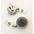 thumbnail image 4 of ID Avenue Retractable Badge Holder 32" Scroll Badge Reel, Black and White Design with Rhinestones, 4 of 4