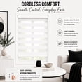 thumbnail image 2 of ShadesU Cordless Zebra Blinds Roller Shades, White, 74" W x 72" H, Cordless Safety Design,Free Stop Zebra Shades, Light Filtering, Privacy, Modern Style, Window Treatment,Aluminium Headrail, 2 of 10