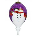 thumbnail image 4 of Amore Snowmen Hand Painted Mouth Blown Glass Ornament, 4 of 4