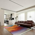 thumbnail image 3 of Red Orange Pink Watercolor Area Carpet, Modern Abstract Art Design Indoor Rug, Machine Washable Rug Soft Non-Shedding Durable for Living Room Bedroom Dining Room Study Decor 2x3ft, 3 of 7