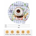 thumbnail image 6 of 13 Inch Round Placemats Set of 6, Easter Eggs Non Slip Heat Insulation PP Table Mats, Watercolor Flowers Plants Eggs Butterfly Blue Plaid Washable Place Mats for Kitchen Dining Party Table Decor, 6 of 7