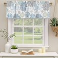 thumbnail image 3 of Blue Beige Octopus Coastal Valances for Windows, Decorative Rod Pocket Window Valance Curtains, Nautical Coral Starfish Short Curtain Drapes for Kitchen/Bathroom/Living Room, 2 Panels, 60" W x 18" L, 3 of 8