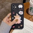 thumbnail image 5 of Men Women Creative Funny Novelty Waving 3D Pink Butt Animals Soft TPU Silicone Rubber Phone Case, Pressure Stress Releasing Cover for iPhone 11, Full Body Protection -Corgi Dog Black, 5 of 9