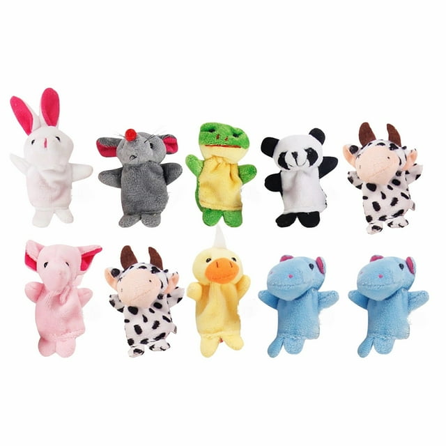 Set of Miniature Animal Finger Puppets - Soft And Cute Korean-Style Hand Dolls for Imaginative Play, Storytelling, Role-Playing, And Developing Social Skills
