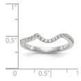 thumbnail image 7 of 14K White Gold Ring Band Wedding Diamond Round Contoured , Size 5, 7 of 7
