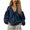 Dark Blue, variant on Womens Blouse Flowy Puff Sleeve V Neck Long Sleeve Solid Boho Casual Loose Top Summer Fall Spring Lightweight Soft Ruched Drop Shoulder Pleated Tunic, Yellow XL