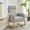 Raw Wood Legs Teddy Fleece | Light Gray, variant on Yeshouse Nursery Rocker, High Back Rocking Accent Armchair with Rubber Wood Legs for Living Room, Bedroom, or Nursery