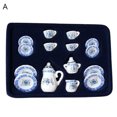 thumbnail image 4 of Shulemin 15 piezas 1/12 casa de muñecas mini juego de té de cerámica platos vajilla accesorios modelo de juguete, D, 4 of 6