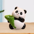 thumbnail image 2 of Figura de panda en maceta, adorno decorativo creativo de escritorio, arreglo floral Negro, 2 of 9