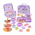 thumbnail image 2 of TISHITA Kids Pretend Tea Party Set (44Pcs) Tea Time Play with Carrying Case for Kids, 2 of 8