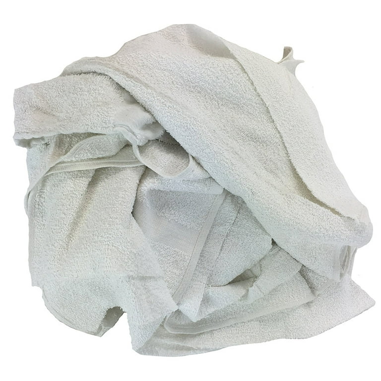 Supremeplus Premium White Knit Cotton T-Shirt Cloth Wiping Rags (2 Pounds Bag)
