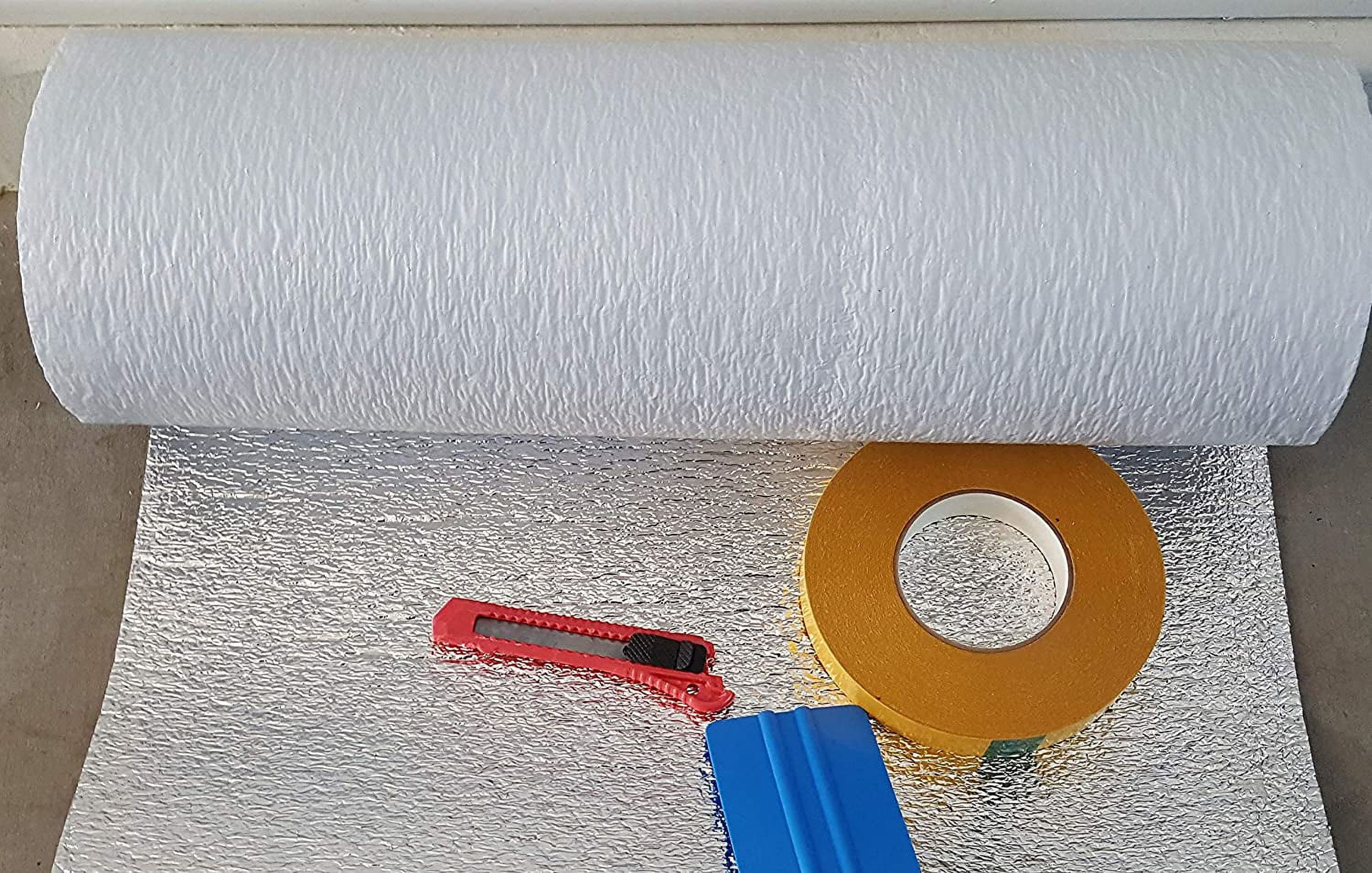 Ant NASA TECH White Reflective Foam Core 2 Car Garage Door Insulation Kit 18 Ft (Wide) x 8 Ft (HIGH) R Value 8.0 Made in USA