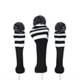 thumbnail image 1 of Greeniant 3PCS Golf Club Head Covers Clubs Sports Lightweight Headcovers Outdoor Sporting Goods Washable Thick Women Golf En blanco y negro Greeniant OD015544-02, 1 of 6