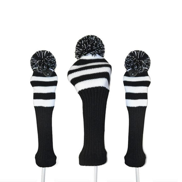 Greeniant 3PCS Golf Club Head Covers Clubs Sports Lightweight Headcovers Outdoor Sporting Goods Washable Thick Women Golf En blanco y negro Greeniant OD015544-02