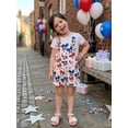 thumbnail image 6 of BemeyourBBs Toddler Baby Girl Boy 4th of July Overalls Outfit Patriot Independent Day Summer Clothes Bib Overalls Shorts Star Bow American Flag Camo Adjustable Strap Jumpsuit with Pockets, 6 of 9