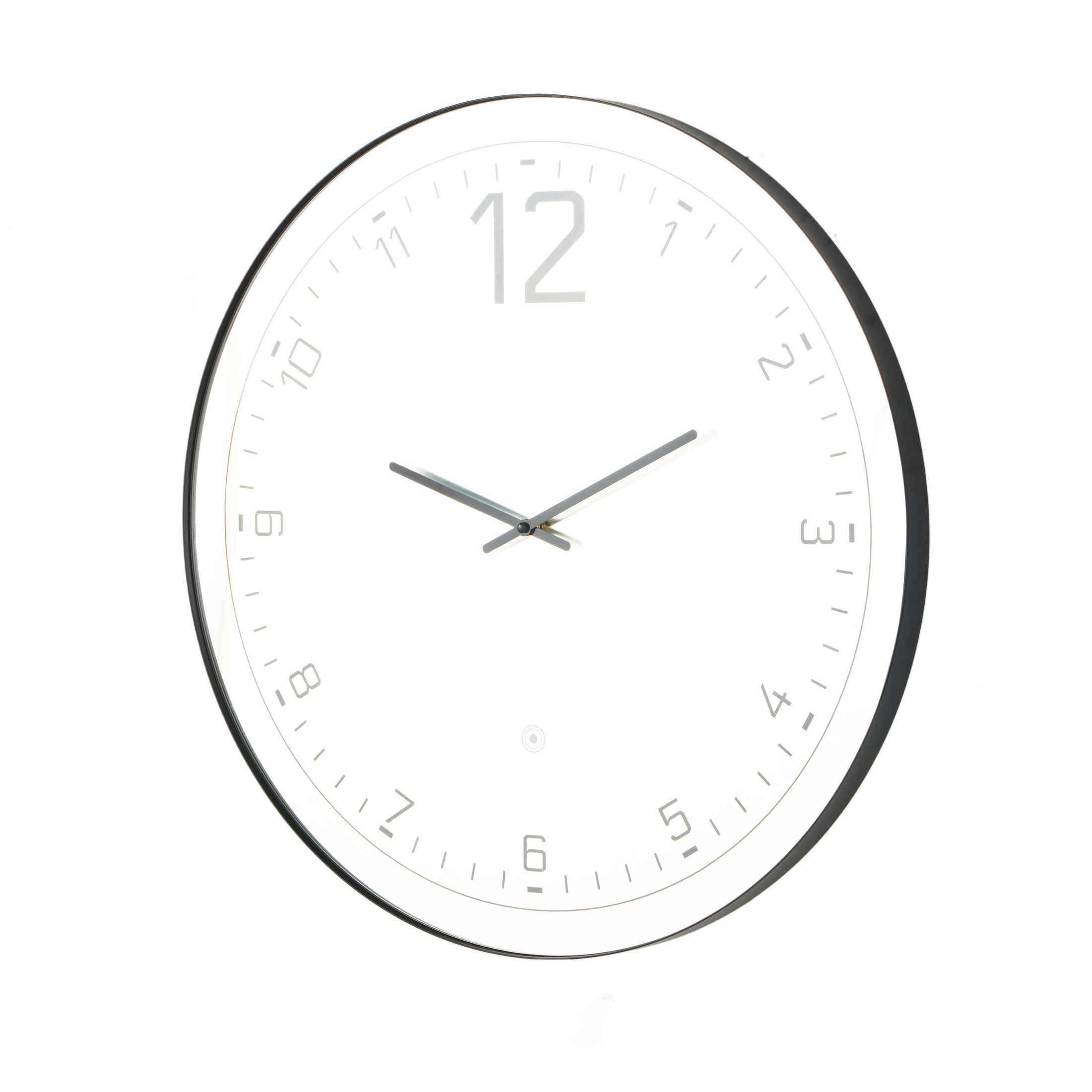 DecMode 24" Multi Colored Glass LED Wall Clock with Black Frame