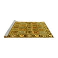 thumbnail image 2 of Ahgly Company Machine Washable Indoor Square Persian Yellow Traditional Area Rugs, 5' Square, 2 of 4