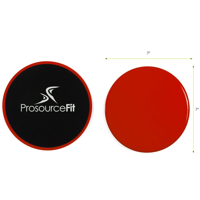 ProsourceFit Core Sliders Exercise Sliding Discs Dual Sided Set of 2 Core Gliders for Use on Any Surface at Home or Gym for Full Body Workouts