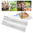 thumbnail image 5 of Fairnull 2Pcs Skewers Holder V-shaped 6 Slots Food Grade Stainless Steel Multifunctional Utensils Reusable Barbecue Grill Kebabs Skewers Racks Set BBQ Accessories, 5 of 9