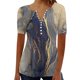 thumbnail image 2 of Fiudx Camisas para Mujer Blusa con Botones y Estampado Plisado con Cuello Redondo Informal a La Moda para Mujer, 2 of 5