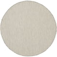 thumbnail image 3 of Nourison Courtyard Indoor/Outdoor Ivory/Silver 4' x Round Area Rug (4 Round), 3 of 10