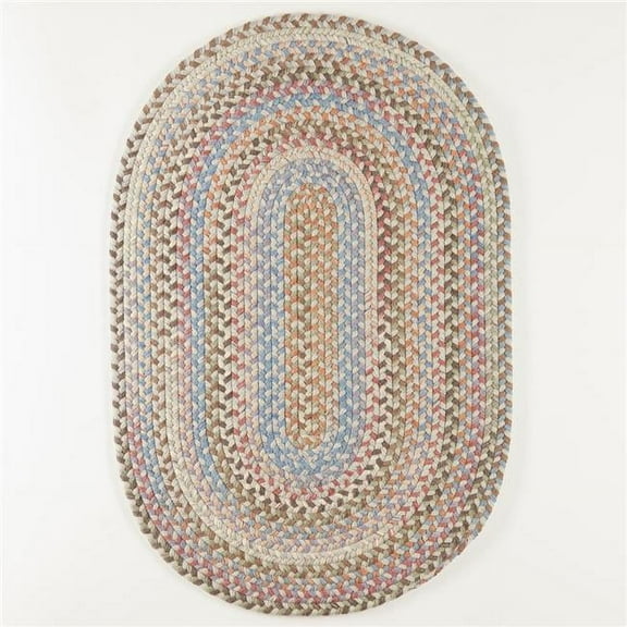 Rhody Rug BH87R024X048 2 x 4 ft. Bar Harbor Graphite Oval Rug, Multi Color