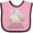 Pink and Black, variant on Inktastic I Love My Grandpa Cute Elephants and Spring Flowers Boys or Girls Baby Bib