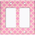 thumbnail image 6 of Metal Light Switch Plate Cover Japanese Sea Wave Pattern Pink Wallpaper WAL021, 6 of 13