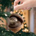thumbnail image 5 of CPHDW7 Woodland Animal Christmas Ornaments, Acrylic Rustic Hanging Decorations, Cozy Forest Creatures Tree Pendants for Vintage Holiday Wreaths Garland, 5 of 7