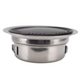 thumbnail image 4 of Grille à Charbon de Bois, Petit Barbecue à Charbon Rond Portable en Acier Inoxydable pour le Camping, 4 of 8