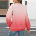 thumbnail image 3 of cocolona Womens Casual Sweatshirts Fall Crewneck Long Sleeve Shirts Fashion Gradient Color Pullover Tops Loose Comfy Blouses, 3 of 5